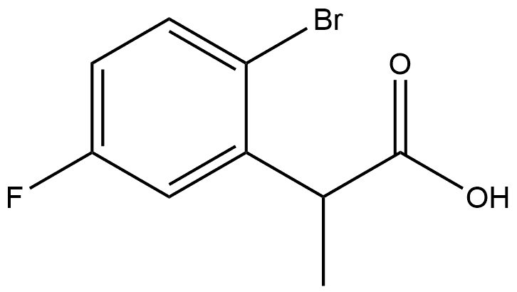 Benzeneacetic acid, 2-bromo-5-fluoro-α-methyl- Struktur