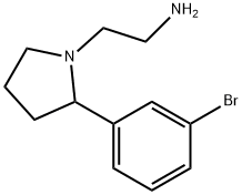 1-Pyrrolidineethanamine, 2-(3-bromophenyl)- Struktur