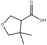 3-Furancarboxylic acid, tetrahydro-4,4-dimethyl- Struktur