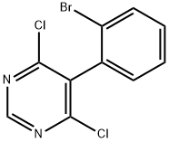 Pyrimidine, 5-(2-bromophenyl)-4,6-dichloro- Struktur