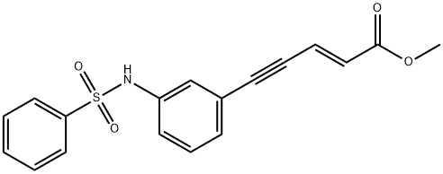 2-Penten-4-ynoic acid, 5-[3-[(phenylsulfonyl)amino]phenyl]-, methyl ester, (E)- (9CI) Struktur