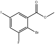 Benzoic acid, 2-bromo-3-fluoro-5-iodo-, methyl ester Struktur