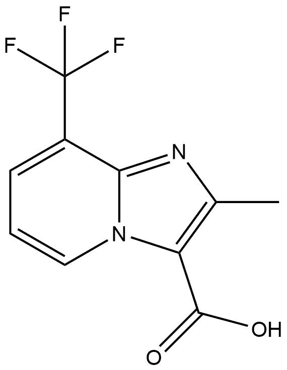 2-Methyl-8-(trifluoromethyl)imidazo[1,2-a]pyridine-3-carboxylicacid Struktur