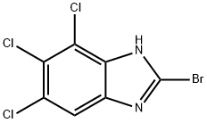 1H-Benzimidazole, 2-bromo-5,6,7-trichloro- Struktur