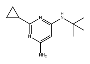 4,6-Pyrimidinediamine, 2-cyclopropyl-N4-(1,1-dimethylethyl)- Struktur