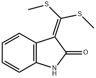 2H-Indol-2-one, 3-[bis(methylthio)methylene]-1,3-dihydro- Struktur