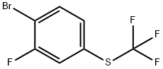 4-bromo-3-fluorophenyl trifluoromethyl sulphide Struktur