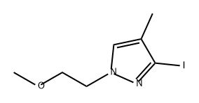 1H-Pyrazole, 3-iodo-1-(2-methoxyethyl)-4-methyl- Struktur