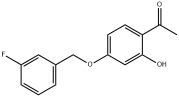 Ethanone, 1-[4-[(3-fluorophenyl)methoxy]-2-hydroxyphenyl]- Struktur