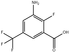 Benzoic acid, 3-amino-2-fluoro-5-(trifluoromethyl)- Struktur