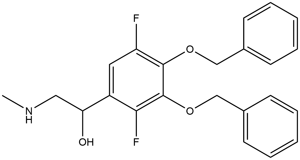 Benzenemethanol, 2,5-difluoro-α-[(methylamino)methyl]-3,4-bis(phenylmethoxy)- Struktur