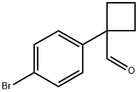 1-(4-bromophenyl)cyclobutanecarbaldehyde Struktur