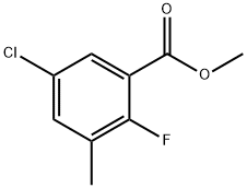 Benzoic acid, 5-chloro-2-fluoro-3-methyl-, methyl ester Struktur