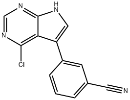 Benzonitrile, 3-(4-chloro-7H-pyrrolo[2,3-d]pyrimidin-5-yl)- Struktur