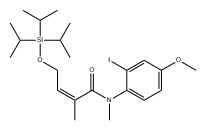 2-Butenamide, N-(2-iodo-4-methoxyphenyl)-N,2-dimethyl-4-[[tris(1-methylethyl)silyl]oxy]-, (2Z)-