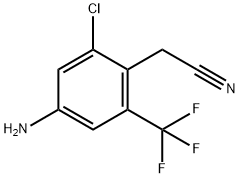 Benzeneacetonitrile, 4-amino-2-chloro-6-(trifluoromethyl)- Struktur