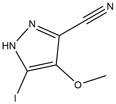 5-Iodo-4-methoxy-1H-pyrazole-3-carbonitrile Struktur