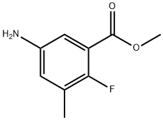 methyl 5-amino-2-fluoro-3-methylbenzoate Struktur