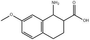 1-amino-7-methoxy-1,2,3,4-tetrahydronaphthalene-2-carboxylic acid Struktur