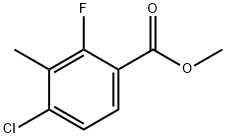 Benzoic acid, 4-chloro-2-fluoro-3-methyl-, methyl ester Struktur