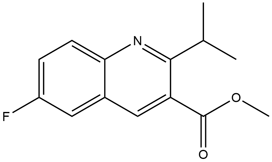 methyl 6-fluoro-2-isopropylquinoline-3-carboxylate Structure