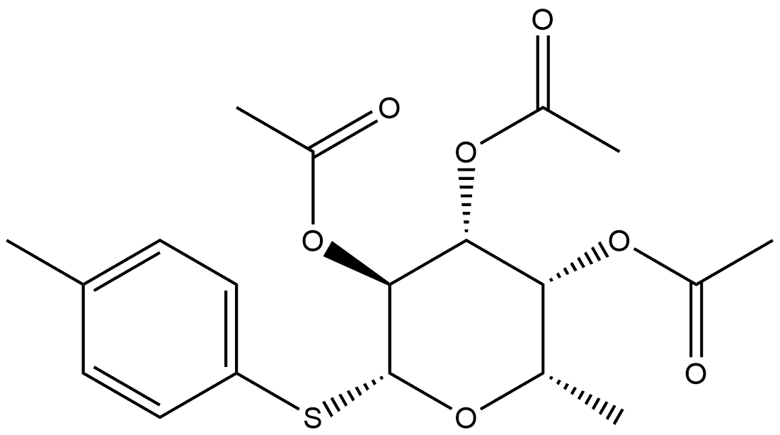 4-Methylphenyl 2,3,4-tri-O-acetyl-1-thio-β-L-fucopyranoside Struktur