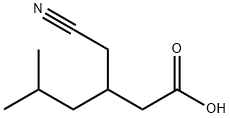 Hexanoic acid, 3-(cyanomethyl)-5-methyl- Struktur