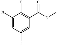 Benzoic acid, 3-chloro-2-fluoro-5-iodo-, methyl ester Struktur