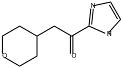 Ethanone, 1-(1H-imidazol-2-yl)-2-(tetrahydro-2H-pyran-4-yl)- Struktur