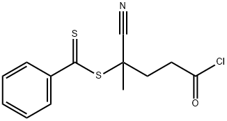 Pentanoyl chloride, 4-cyano-4-[(phenylthioxomethyl)thio]- Struktur