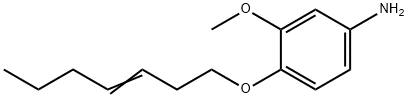 Benzenamine, 4-(3-hepten-1-yloxy)-3-methoxy- Struktur