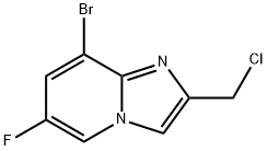 8-bromo-2-(chloromethyl)-6-fluoroimidazo[1,2-a]pyridine Struktur