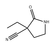 3-Pyrrolidinecarbonitrile, 3-ethyl-2-oxo- Struktur