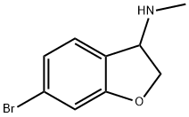 3-Benzofuranamine, 6-bromo-2,3-dihydro-N-methyl- Struktur