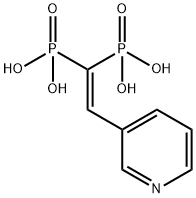 Phosphonic acid, (3-pyridinylethenylidene)bis- (9CI) Struktur