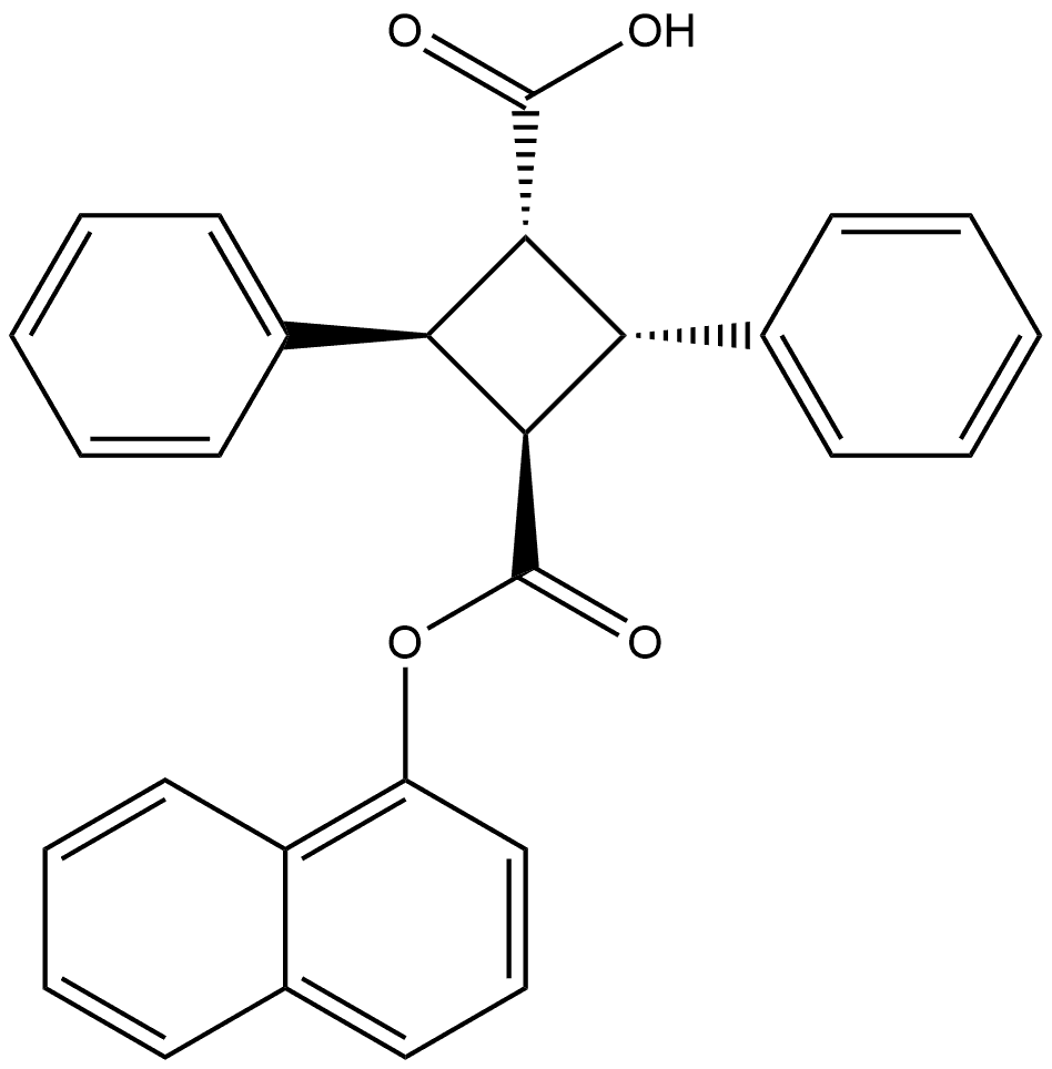 (1β,2S,3α,4S)-1,3-Cyclobutanedicarboxylic acid, 2,4-diphenyl-, 1-(1-naphthalenyl) ester Struktur