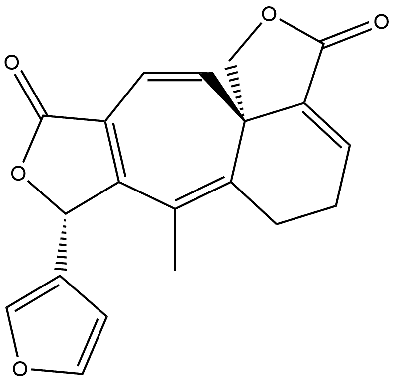 (8R,12aS)-8-(3-Furanyl)-5,6-dihydro-7-methyl-1H,3H-furo[3′,4′:4,5]cyclohept[1,2-d]isobenzofuran-3,10(8H)-dione Struktur