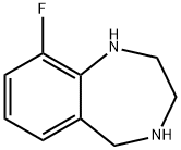 1H-1,4-Benzodiazepine, 9-fluoro-2,3,4,5-tetrahydro- Struktur