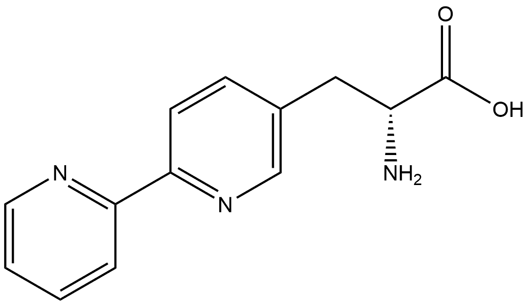 [2,2'-Bipyridine]-5-propanoic acid, α-amino-, (αR)- Struktur