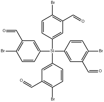 Benzaldehyde, 3,3',3'',3'''-silanetetrayltetrakis[6-bromo- Struktur