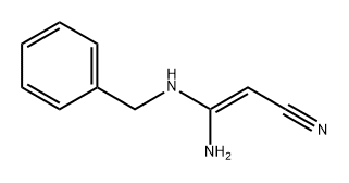 2-Propenenitrile, 3-amino-3-[(phenylmethyl)amino]-, (E)- (9CI) Struktur