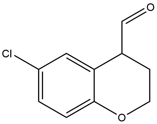 6-Chloro-3,4-dihydro-2H-1-benzopyran-4-carboxaldehyde Struktur