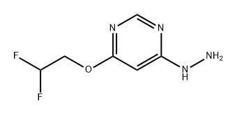 Pyrimidine, 4-(2,2-difluoroethoxy)-6-hydrazinyl- Struktur