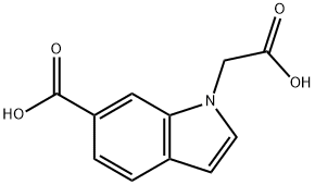 1-(carboxymethyl)-1H-indole-6-carboxylic acid Struktur