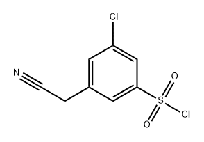 Benzenesulfonyl chloride, 3-chloro-5-(cyanomethyl)- Struktur