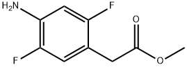 Benzeneacetic acid, 4-amino-2,5-difluoro-, methyl ester Struktur