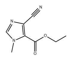 1H-Imidazole-5-carboxylic acid, 4-cyano-1-methyl-, ethyl ester Struktur