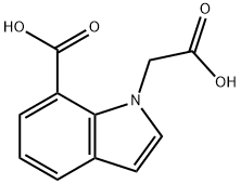 1-(carboxymethyl)-1H-indole-7-carboxylic acid Struktur