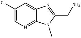 1-{6-chloro-3-methyl-3H-imidazo[4,5-b]pyridin-2-yl}methanamine Struktur