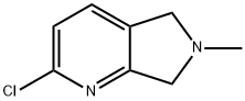 2-Chloro-6-methyl-5,7-dihydropyrrolo[3,4-b]pyridine Struktur